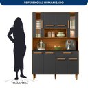 Ver imagem 5 de Armário de Cozinha 8 Portas 1 Gaveta Gabi Yescasa Freijo UV/Grafite Acetinado