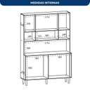 Ver imagem 7 de Armário de Cozinha 8 Portas 1 Gaveta Gabi Yescasa Freijo UV/Grafite Acetinado