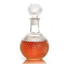 Ver imagem 2 de Garrafa Licoreira de Vidro 1100ml para Licor Whisky Suco Bebidas Transparente Redonda Cristal Bar Ad