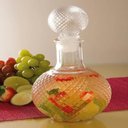 Ver imagem 1 de Garrafa Licoreira de Vidro 1100ml para Licor Whisky Suco Bebidas Transparente Redonda Cristal Bar Ad