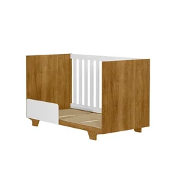 Berço Minicama 100% Mdf Life com Colchão 130x60x12 Tigus Baby - Branco/madeirado Ypê - 2