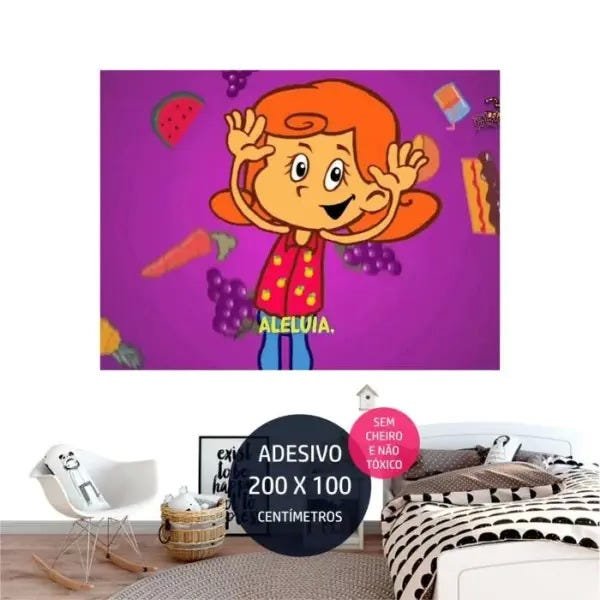 tres palavrinhas adesivo parede painel aniversario AP3610