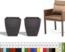 Ver imagem 1 de Kit 2 Vaso Planta 45x35 Moderno Trapézio Polietileno BGPLASTICOS ROSA 022