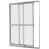 Porta de Alumínio de Correr 210x140cm com 2 Folhas 1 Fixa com Vidro Liso Premium Astra  - 1