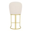 Ver imagem 6 de Kit 04 Banquetas Altas Bela Suede Base Metálica Industrial Dourado - Pallazio Cor:Bege