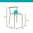 Ver imagem 2 de Conjunto Sala de Jantar Palermo com Mesa e 4 Banquetas 2999 Carraro