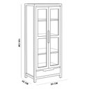 Ver imagem 6 de Cristaleira para Sala de Jantar 2 Portas de Vidro 1 Gaveta Madeira Maciça Dunia F06 Rústico Claro