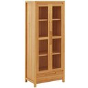 Ver imagem 7 de Cristaleira para Sala de Jantar 2 Portas de Vidro 1 Gaveta Madeira Maciça Dunia F06 Rústico Claro