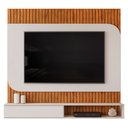 Ver imagem 3 de Painel Ripado Tv 65 Pol com Bancada Suspensa 150cm Ezra D05 Freijó Off White - Lyam Decor