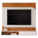 Ver imagem 6 de Painel Ripado TV 65 pol com Bancada Suspensa 150cm Ezra D05 Freijó Off White - Lyam Decor