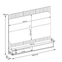 Ver imagem 4 de Painel Ripado TV 65 pol com Bancada Suspensa 150cm Ezra D05 Freijó Off White - Lyam Decor
