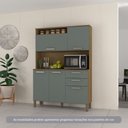 Ver imagem 1 de Cozinha Compacta 130,70cm 5 Portas e 2 Gavetas com Tampo 352 Luciane Móveis