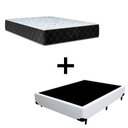 Ver imagem 1 de Cama Box Viúva 128 Tecido Sintético Branco com Colchão Marrocos - Poliéster - Espuma D33 30cm