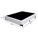 Ver imagem 3 de Cama Box Viúva 128 Tecido Sintético Branco com Colchão Marrocos - Poliéster - Espuma D33 30cm