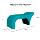 Ver imagem 6 de Maca Estofada Estética Capitonê 80 Cm Suede Turquesa - Fm