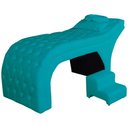 Ver imagem 1 de Maca Estofada Estética Capitonê 80 Cm Suede Turquesa - Fm