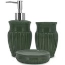 Ver imagem 1 de Jogo com 3 Peças para Banheiro em Cerâmica Marine Green 325 Ml - Mimo Style - Bh20107