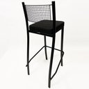Ver imagem 4 de Kit 4 Banquetas para cozinha Empilhável preta assento em linho cor preto altura 65cm - Poltronas