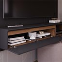 Ver imagem 5 de Rack com Painel Suspenso Panamá para TV de até 60- Preto Chumbo/Savana