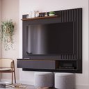 Ver imagem 4 de Rack com Painel Suspenso Panamá para TV de até 60- Preto Chumbo/Savana