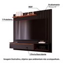Ver imagem 2 de Rack com Painel Suspenso Panamá para TV de até 60- Preto Chumbo/Savana
