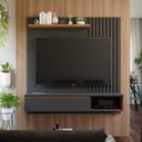 Ver imagem 1 de Rack com Painel Suspenso Panamá para TV de até 60- Preto Chumbo/Savana