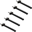 Ver imagem 1 de 05 Suportes Refletor Base Reta Braço 100 Cm 5 Cjts - Preto