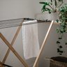 Varal Horizontal Chão Dobrável em Bambu com Hastes Metálicas - Simplo - 6
