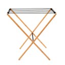 Ver imagem 2 de Varal Horizontal Chão Dobrável em Bambu com Hastes Metálicas - Simplo