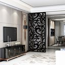 Ver imagem 1 de Painel Vazado Divisória Mdf Maori Preto - 1,20x2,60m