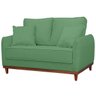 Kit Sofa Sena 2 e 3 Lugares Base de Madeira para Sala Hotel Linho Verde - 5