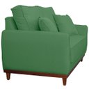 Ver imagem 6 de Kit Sofa Sena 2 e 3 Lugares Base de Madeira para Sala Hotel Linho Verde