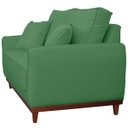 Ver imagem 7 de Kit Sofa Sena 2 e 3 Lugares Base de Madeira para Sala Hotel Linho Verde