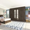 Ver imagem 1 de Guarda-Roupa Casal 6 Portas com Espelho Sevilla Tcil Móveis