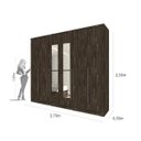 Ver imagem 4 de Guarda-Roupa Casal 6 Portas com Espelho Sevilla Tcil Móveis