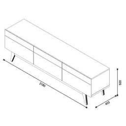 Rack para Tv até 60 Polegadas 3 Gavetas Classic Moderno Imcal - 3