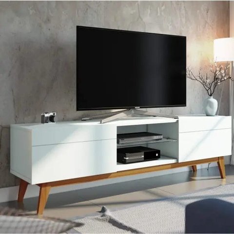 Rack para TV até 60 Polegadas 2 Gavetas Classic 180cm Imcal