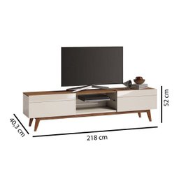 Rack para TV até 60 Polegadas 2 Gavetas Classic Imcal - 3 Rack para TV até 60 Polegadas 2 Gavetas Classic Imcal - 3