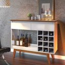 Ver imagem 1 de Aparador Bar com Adega 12 Nichos 2 Gavetas Classic Retrô Imcal