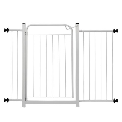 Grade Proteção Segurança Portão Pet 80cm Branco Bebê Cão com Extensor 1 de 10cm e 1 de 30cm Itagold