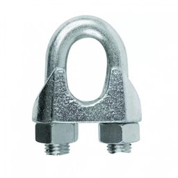 Kit 2 Clips Grampado para Cabo de Aço 10mm 3/8'' - 2