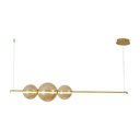 Ver imagem 3 de Lustre Pendente Skylight Curly 3108 Led Bivolt Dourado/ambar