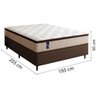 Cama Box Casal King Colchão Gazin Molas Powerblue 193x203x65cm 200 Kg por Pessoa Marrom/bege - 3