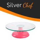 Ver imagem 5 de Bailarina Profissional Giratória Vidro Base Bolo Confeitaria Silverchef - Rosa