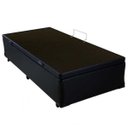 Ver imagem 2 de Cama Box Baú Solteiro em Corino Preto com Pistão - 88x188