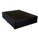 Ver imagem 2 de Cama Box Baú Casal em Corino Preto com Pistão - 138x188