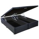 Ver imagem 1 de Sonnoforte - Cama Box Baú King Size 193x203 em Corino Preto com Pistão