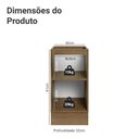 Ver imagem 2 de Balcão de Cozinha 40 cm 1 Porta (sem Tampo) Rustic/Cinza Lux Madesa