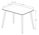 Ver imagem 2 de Mesa de Jantar Retangular Murano 120x80 Sala Mdf Pé Palito:preto/legno