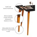 Ver imagem 5 de Mesa de Jantar Retangular Murano 120x80 Sala Mdf Pé Palito:preto/legno